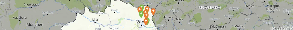 Kartenansicht für Apotheken-Notdienste in der Nähe von Mistelbach (Niederösterreich)